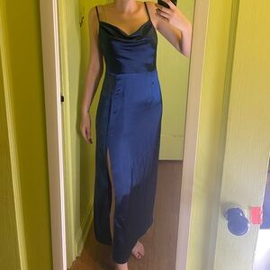 Cowl Neck Ankle Length Women’s Dress | Bridesmaid Dress | Wedding Guest Dress